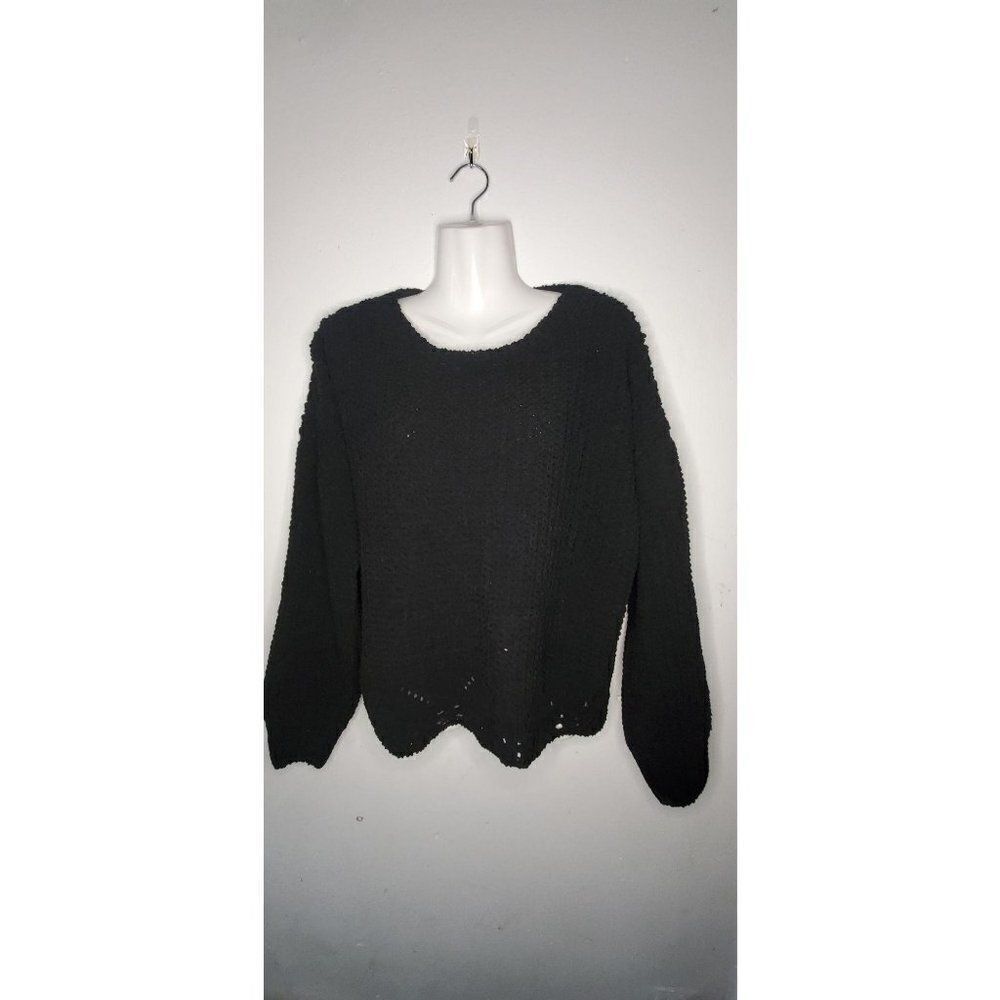 Wynter Long Sleeve Knit Sweater L Black